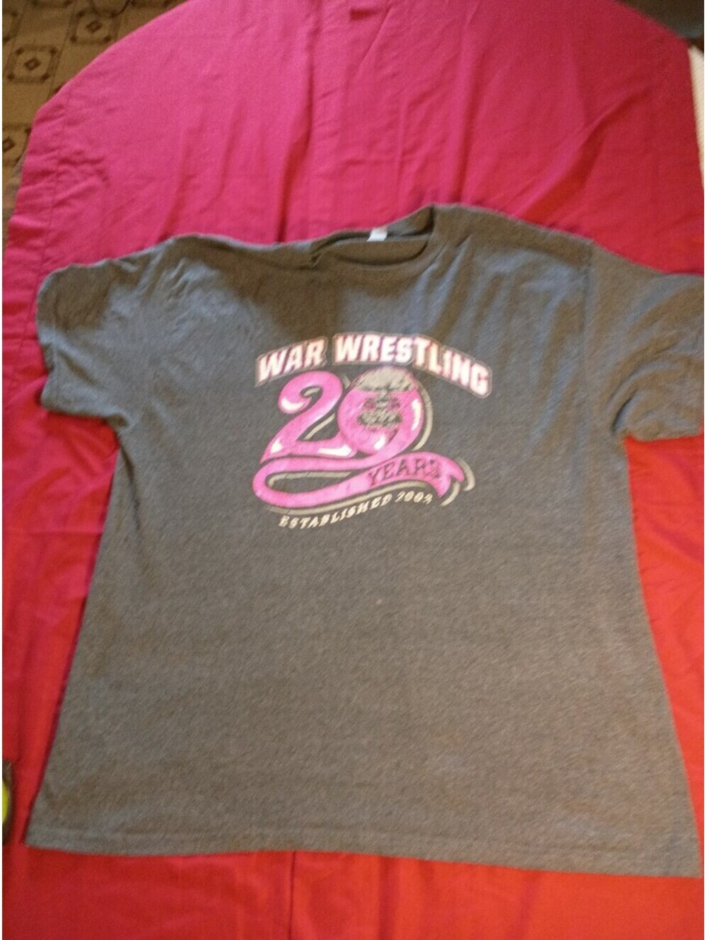 Gildan War Wrestling 20 Years Gray T-Shirt XL